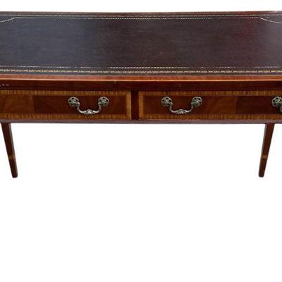 A George III Style Inlaid Mahogany Desk