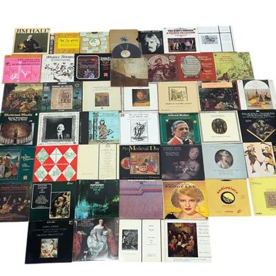 Large Collection Assorted Jazz, Christmas, Medieval Renaissance Vinyl Records