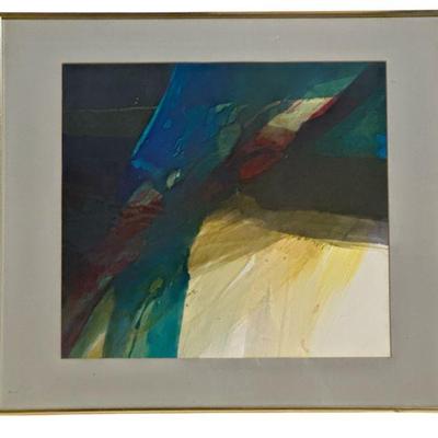JOAN HOWE Mid Century Abstract Watercolor