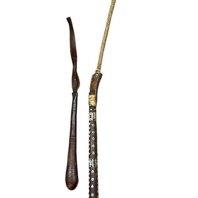 Two Antique Riding Crops
