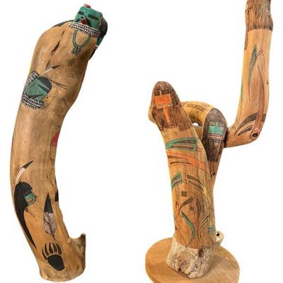 2 Large Hopi Kachina Dolls, TED FRANCIS SR.
