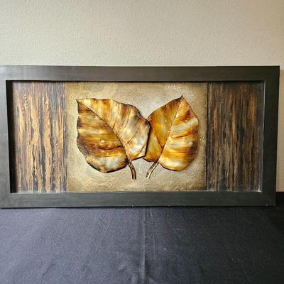 Metallic Framed Wall Art - Hangs Horizontal Only - 44" x 22"