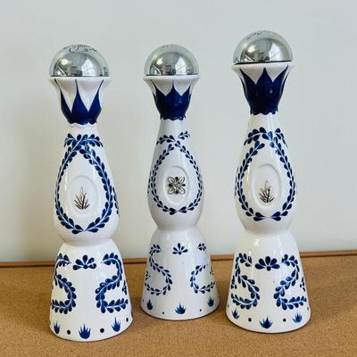 Empty ceramic decanters