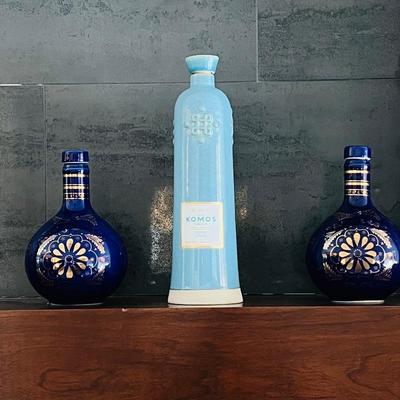 Empty ceramic decanters