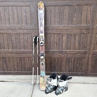 Women's Skis Boots and Poles - Dynastar Legend 165 Skis - Lang Boots w/ Rechargeable Heaters Size 6.5 - 7