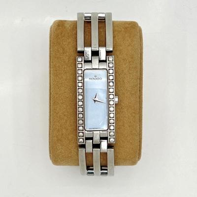 Ladies Movado Diamond Bezel White Dial  84.H5.1400S