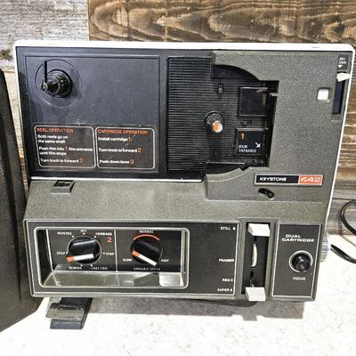 Vintage Keystone Dual Cartridge 8 Projector with Cover and Instructions