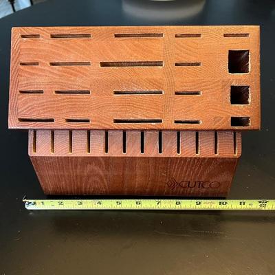 Large Cutco Wooden Knife Block