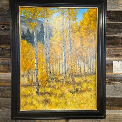 Oil on Board by Stephen Day (20th Century American in Colorado) "The Color of Fall" 2006
