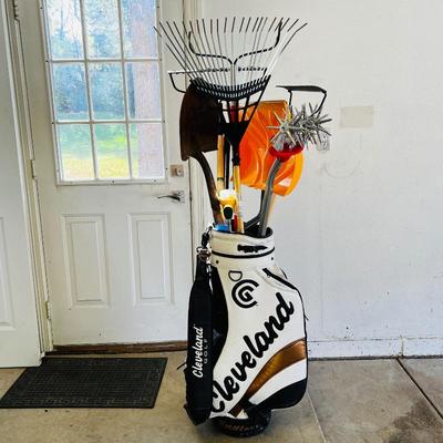 Golf bag with Garden Supplies