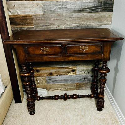 Lovely 45” John Richard Console Table with Drawer and Spindle Legs- European Crossroads Collection