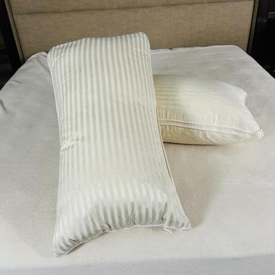 Luxury King Size Pillow Set - Down-Filled, Silk and Cotton Blend.