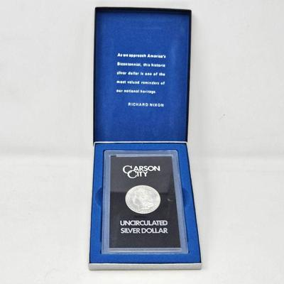 Rare Uncirculated Carson City 1882 CC Morgan Silver Dollar (90% Silver) in Original Packaging  
