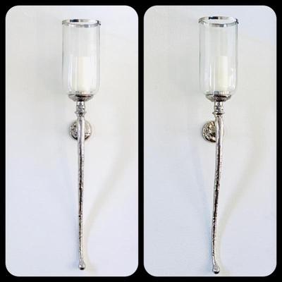 A pair of very large 40 inch wall sconces