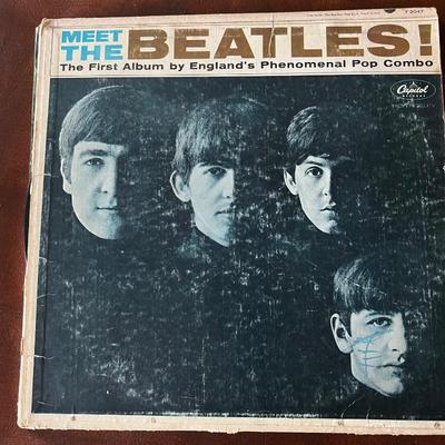 Original "Meet the Beatles" LP 1964 UK Capitol T-2047 Album; first press.  No Sleeve; acceptable condition.