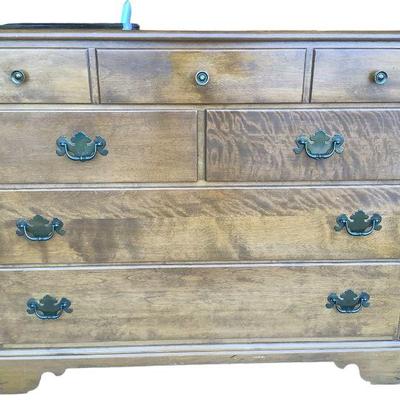 CT308 Ethan Allen Solid Maple And Birch Dresser	Dresser has some very minor scratches - see pics.  It measures approximately 36"...