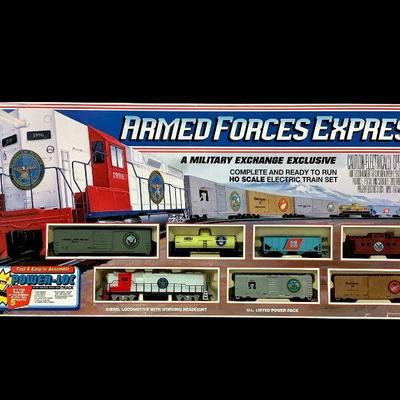 ROMO201 **Unopened** Armed Forces Express Electric Train Set	Box is sealed but does have some wear to it.
