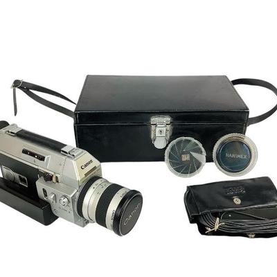 ROMO809 Canon Super 8 Camera	Canon super 8 in travel case. Includes remote start cord and two filter lenses.
