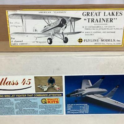 ROMO806 Model Remote Control Plane Kits	Two remote control plane kits. Great Lakes trainer kit has been opened but appears to have all...