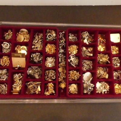 Vintage Display Box of Charms & Bracelets - Display Box Included