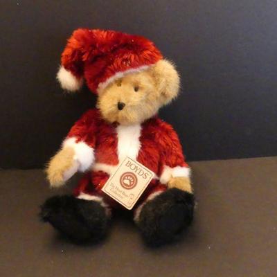 Vintage Boyds Bears Head Bean Collection "Mr. Kringlebeary" Musical Plush - Plays "Deck the Halls"