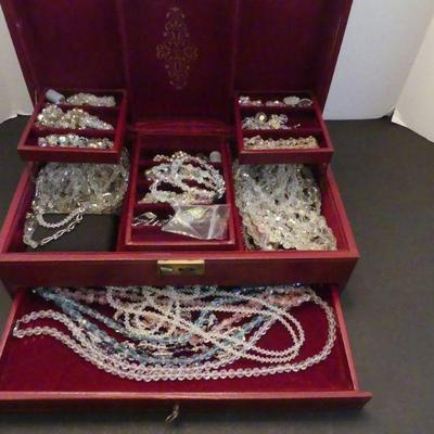 Vintage Jewelry Box of Faceted Beads - All Types - Jewelry Box Included