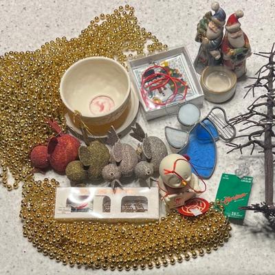 Christmas Decor - Department 56 Up On The Roof, Glitter Bird, Tea Lights, Snowmen, And More
