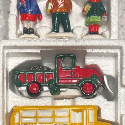 Department 56 The Original Snow Village - School Children, School Bus, Snow Plow