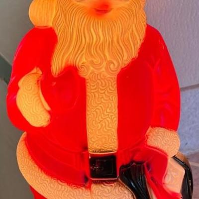 1968 Empire Plastic Corp. Lighted 14" Santa Figurine