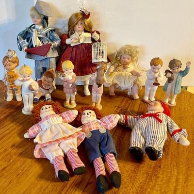 (3) Kurt Adler Victorian Doll Ornaments, Ballillol Porcelain, Twelvetrees Babies Ornament, And More