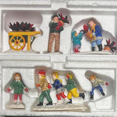 Department 56 The Original Snow Village - Poinsettias For Sale, Crack The Whip Skaters