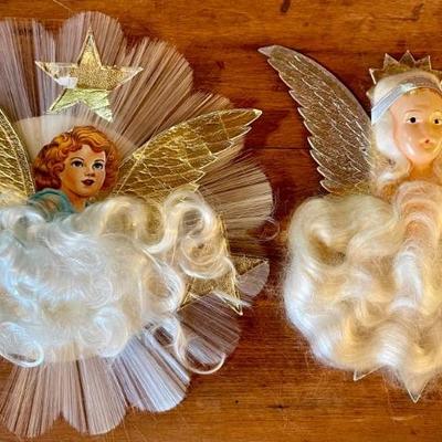 (2) Victorian Spun Glass Tree Toppers Without The Bases (paper Only) 