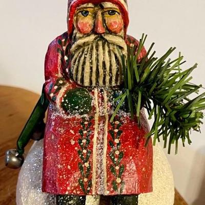 P. Schifferl MidWest Resin Santa On Snowball