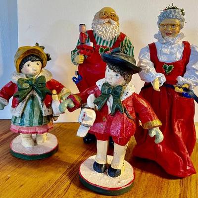 (2) House Of Hattan 1991 Victorian Figurines, And Clothtique By Possible Dreams Limited Santa And Mrs. Clause