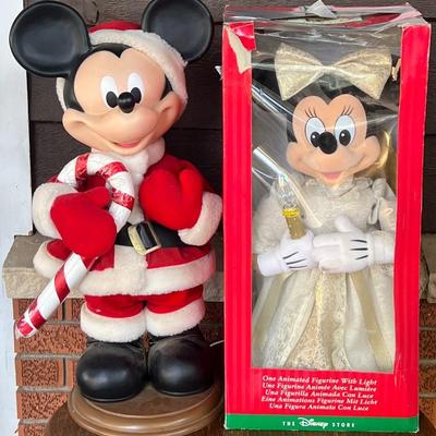 Disney Season Of Song 1997 Animated Mickey And Minnie Mouse Figurines