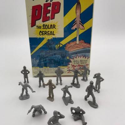 Vintage Kellogg’s PEP Cereal Box + Spacemen