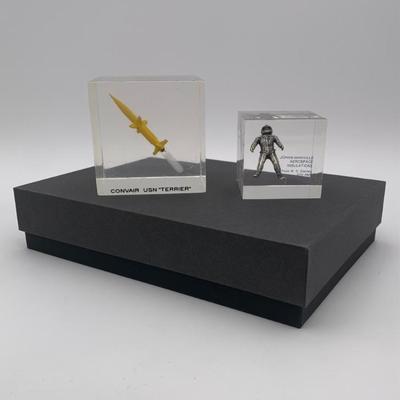 Advertising Lucite Pair – Convair & Johns-Manville