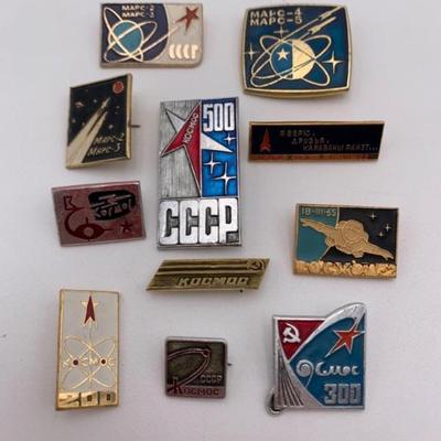 Soviet Lapel Pins - Set of 11
