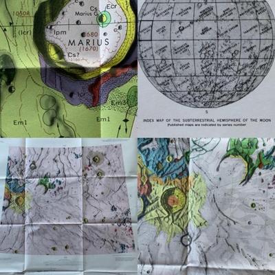Moon Maps - Hevelius/Mare Serenitatis/Aristrachus Regions - mid-1960s