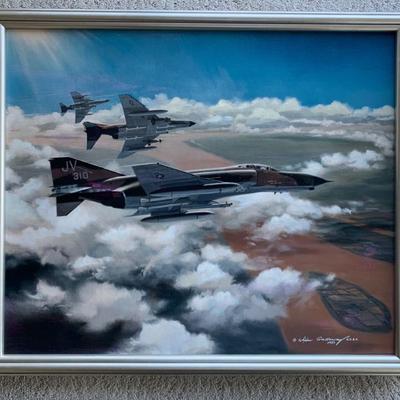 Original Painting – Nixon Gallaway – Fighter Jets – 1989