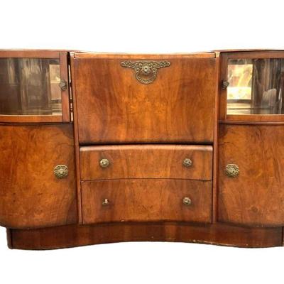 ENGLISH ART DECO COCKTAIL CABINET / BAR