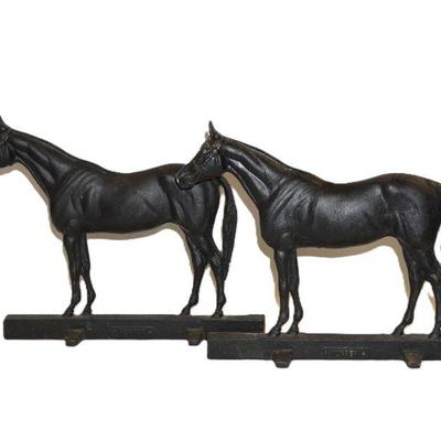 PAIR 1949 METALCRAFTERS EQUESTRIAN DOOR STOPS