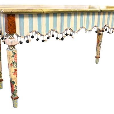 LARGE MACKENZIE CHILDS CONSOLE TABLE