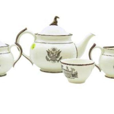 14 pc LENOX PORCELAIN ARCHITECTS TEA SET 1933