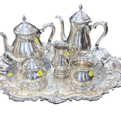 5 PC INTERNATIONAL STERLING PRELUDE TEA SERVICE