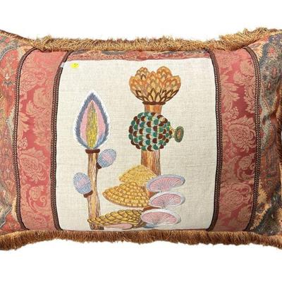 Sale Photo Thumbnail #25: LARGE DESIGNER EMBROIDERED PILLOW