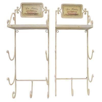 Sale Photo Thumbnail #230: PAIR VINTAGE LE BAIN TOWEL RACKS & SOAP