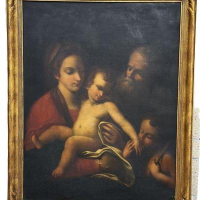 19th c AFTER RAPHAEL SANZIO THE HOLY FAMILY
