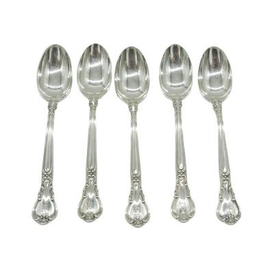 5 GORHAM STERLING CHANTILLY DEMITASSE SPOONS