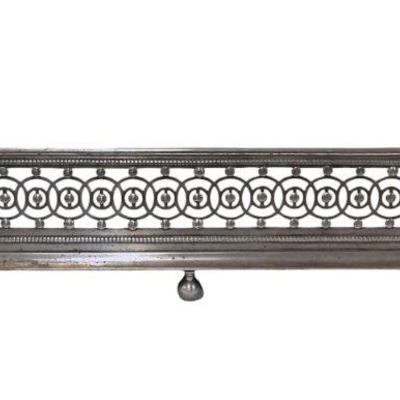 19TH C GEORGIAN POLISHED STEEL FENDER